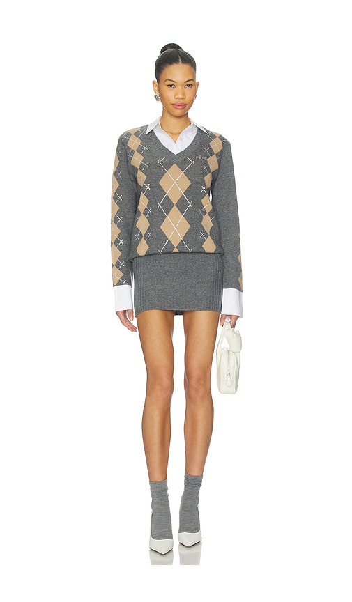 Retrofete Ornella Embellished Dress in Grey. M. Also in