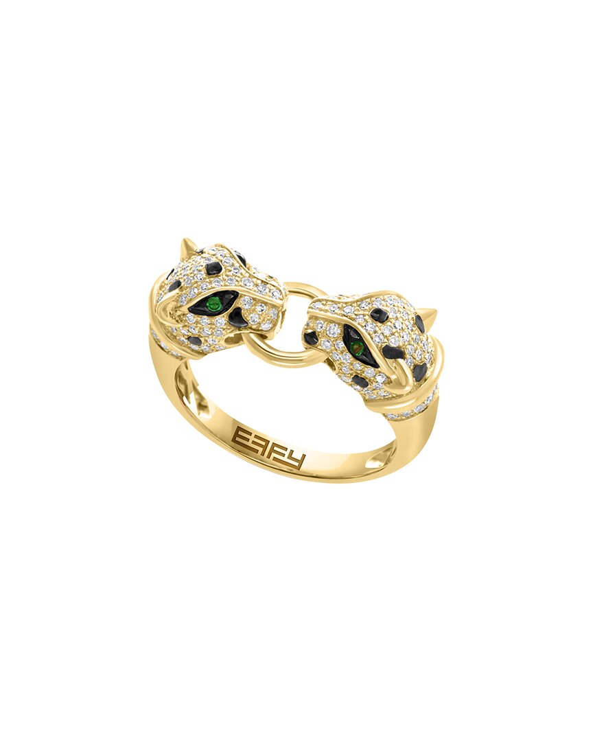 14K 0.57 ct. tw. Diamond & Tsavorite Ring