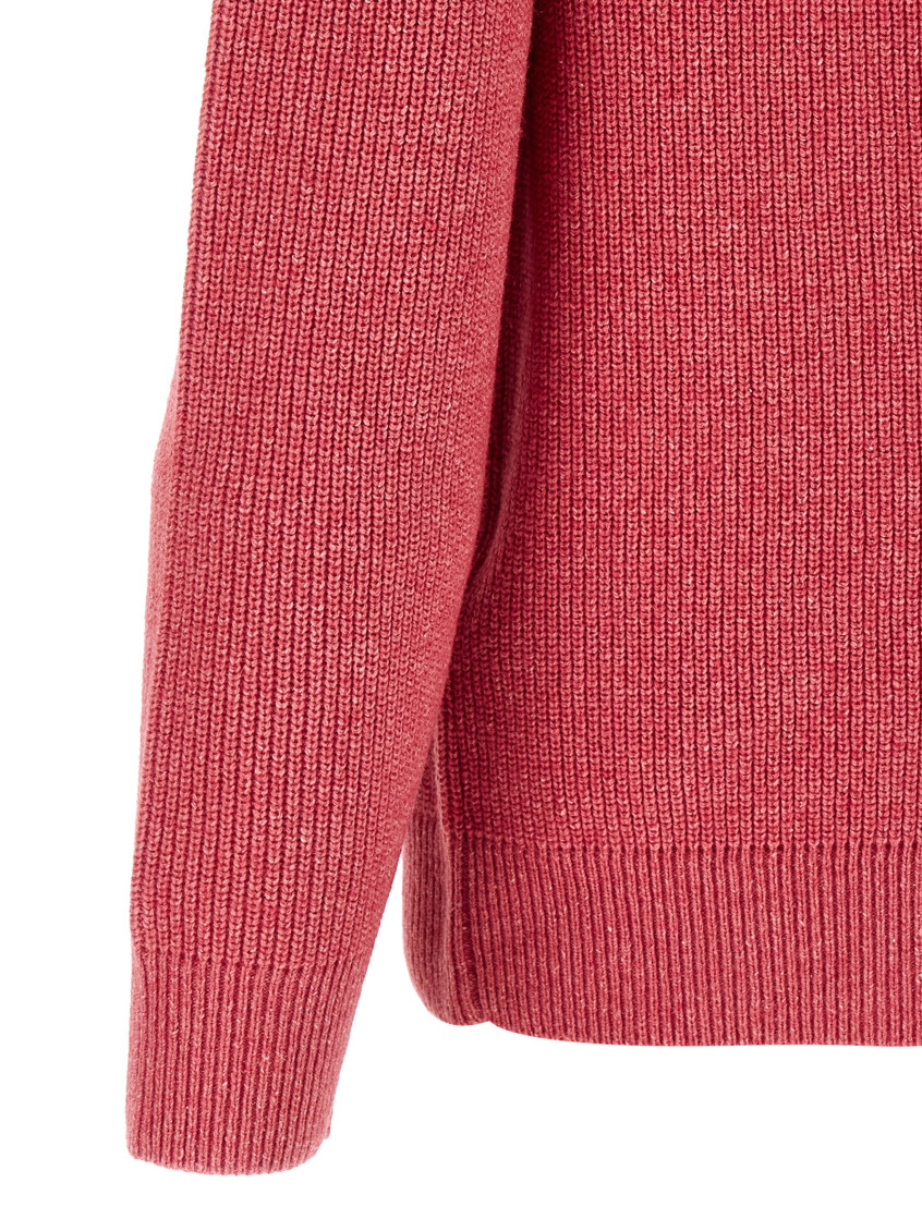 JW Anderson - high collar ribbed knit zip sweater