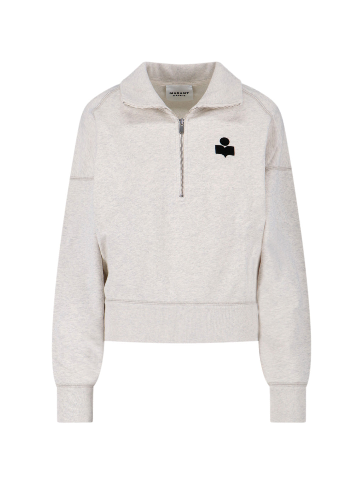 Ribbed Cotton Sweatshirt with Appliqué Detail