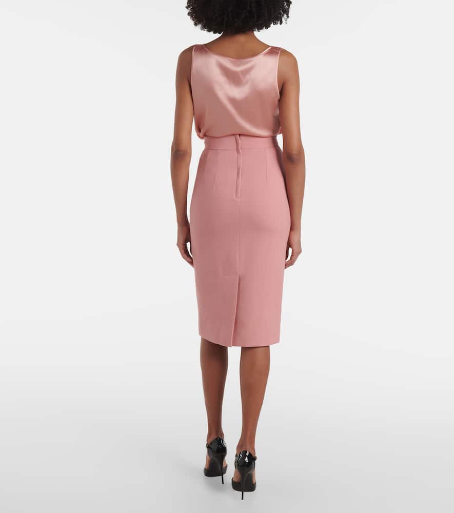 DG virgin wool pencil skirt