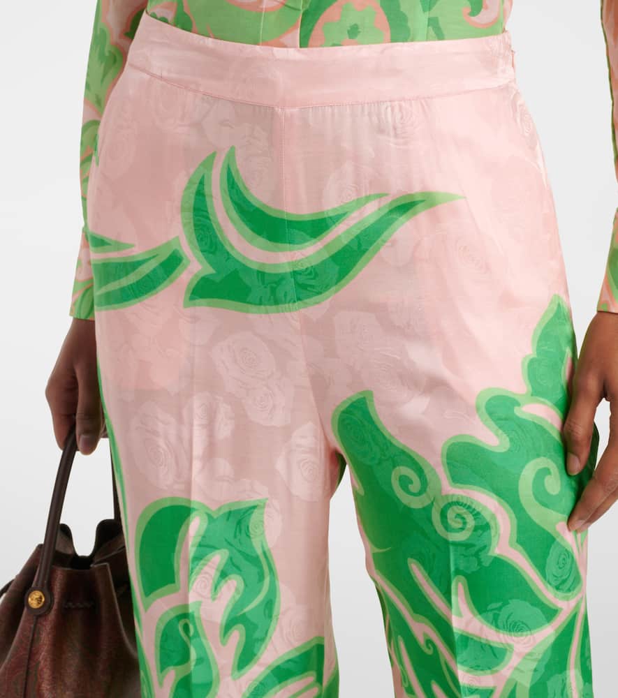 Printed straight pants