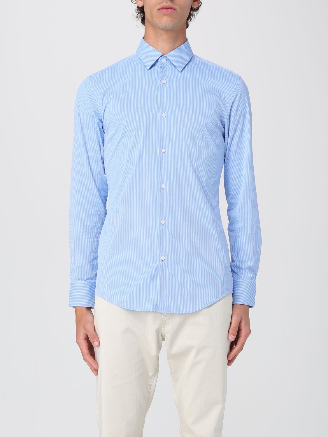 Shirt BOSS Men color Sky Blue