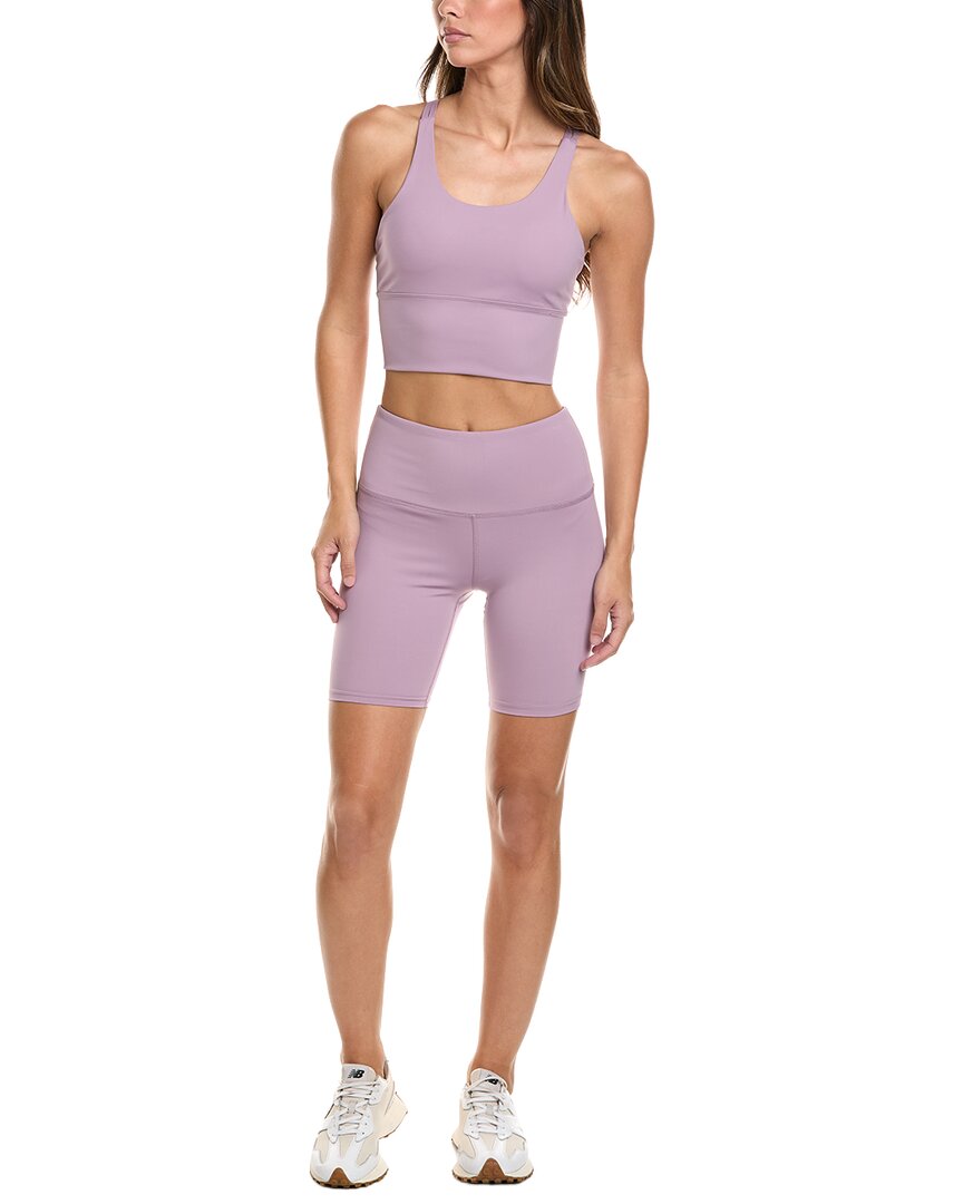 2Pc 7In Double Strap Biker Short Set
