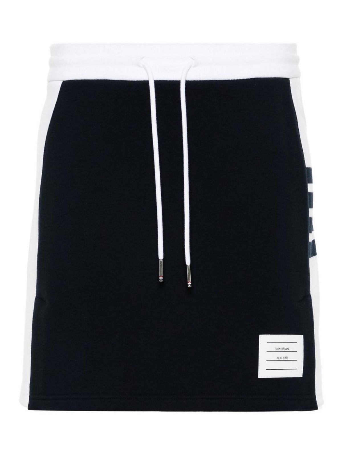 Mini Skirt W/ Engineered 4 Bar In Blocked Classic Solid Classic Loopback Jersey