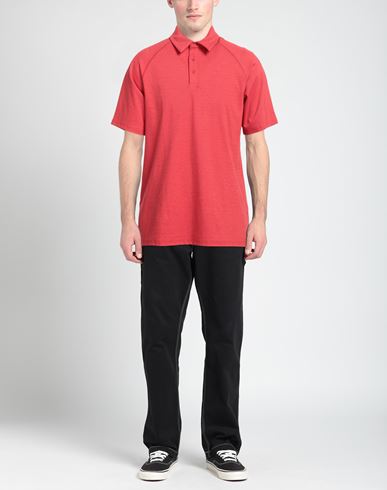 Man Polo shirt Red Size S Polyamide, Viscose, Elastane