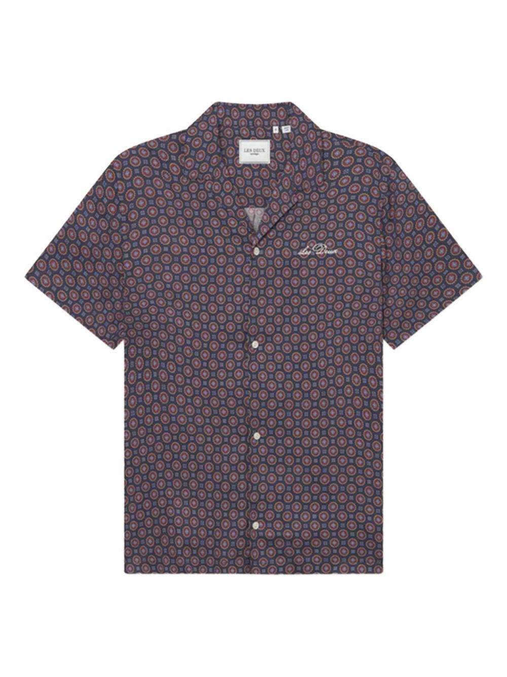 Geometric-pattern shirt - Blue