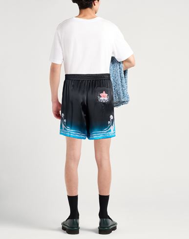 Man Shorts & Bermuda Shorts Black Size L Silk