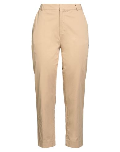 Woman Pants Beige Size 6 Cotton, Elastane