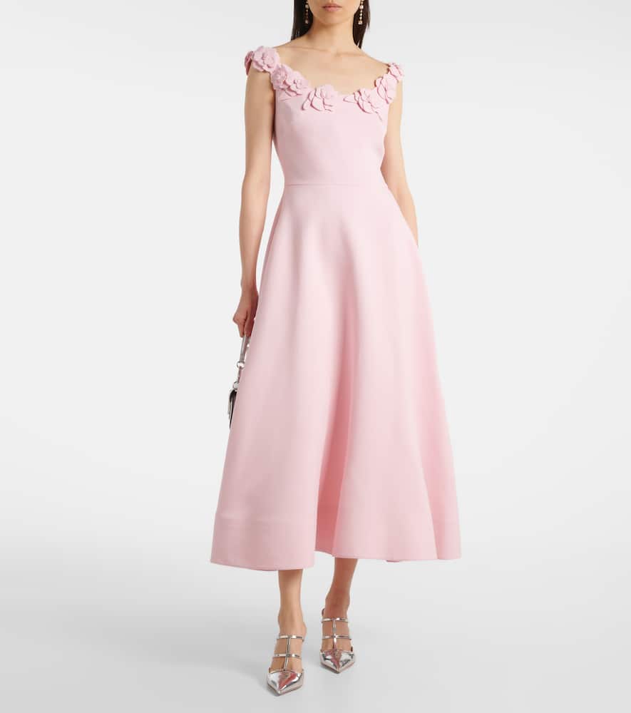 Crepe Couture floral midi dress