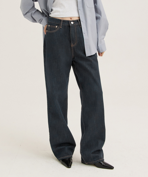 W50 Wide Denim Pants_White