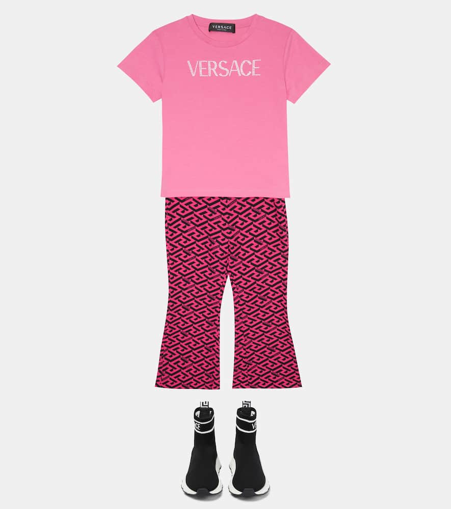 Greca printed cady pants