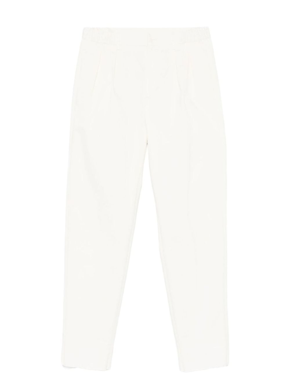 Pleated-front trousers - White