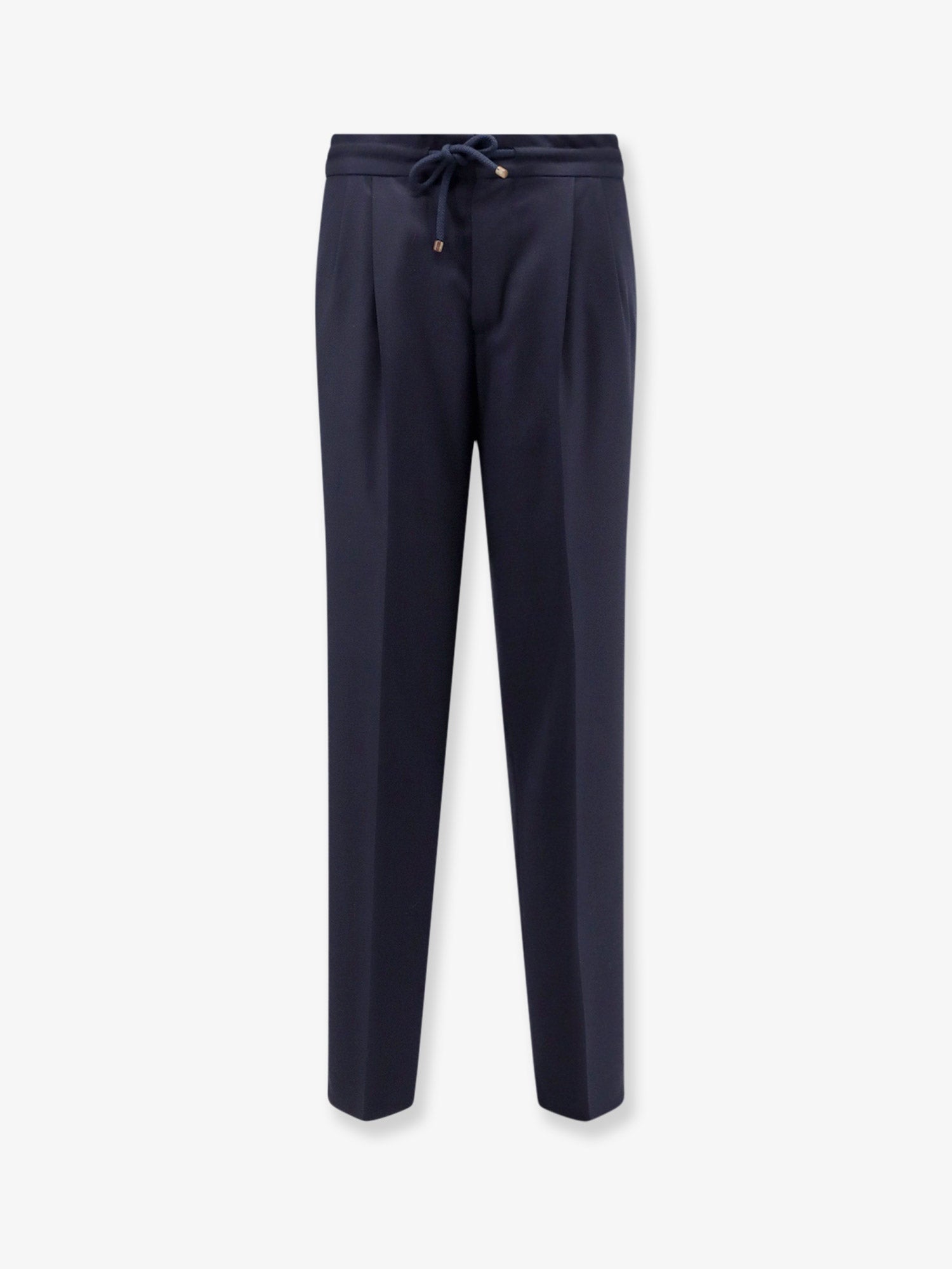 Virgin Wool Trousers — Blue