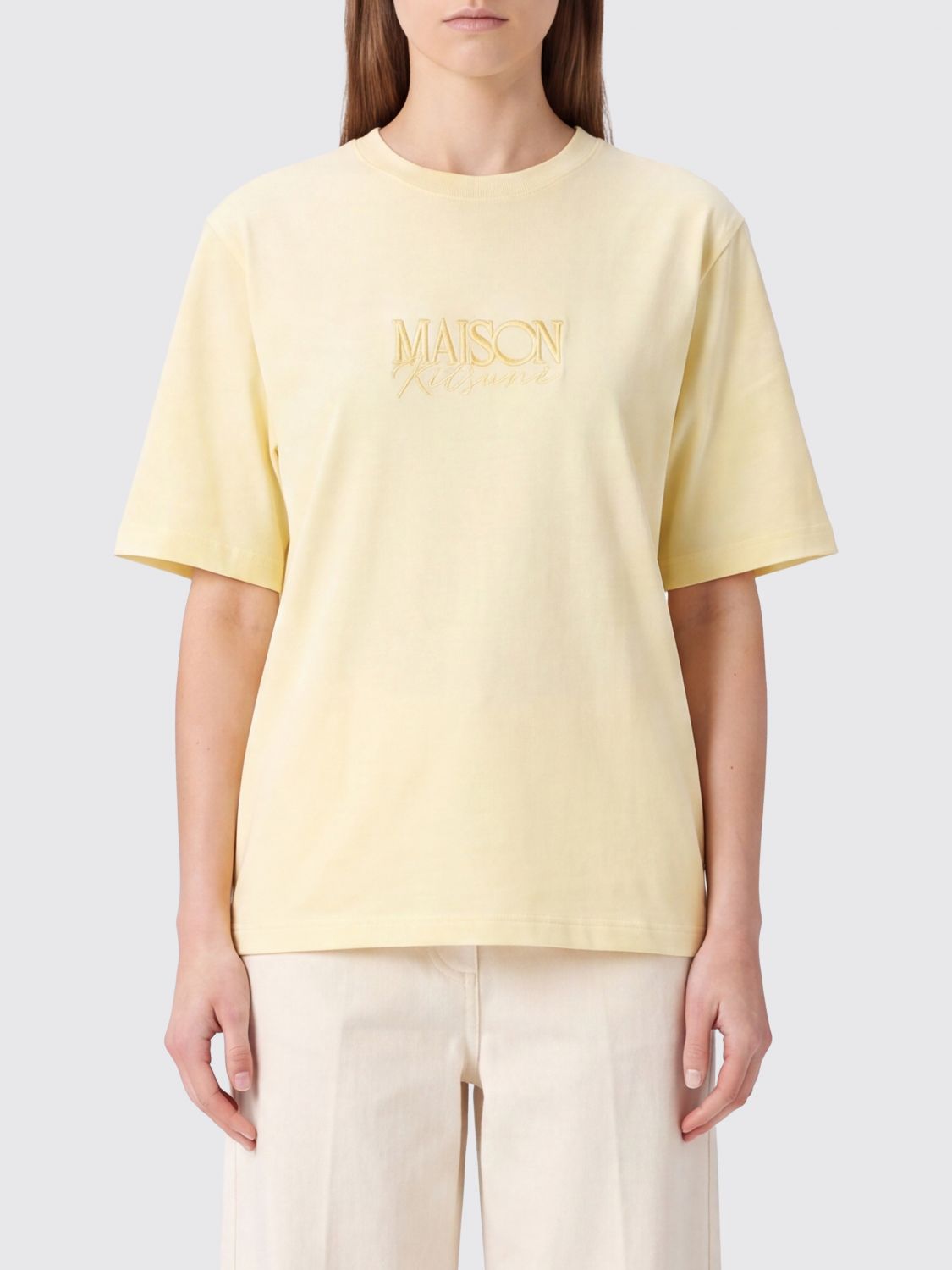MAISON KITSUNÉ T-Shirt Woman color Yellow