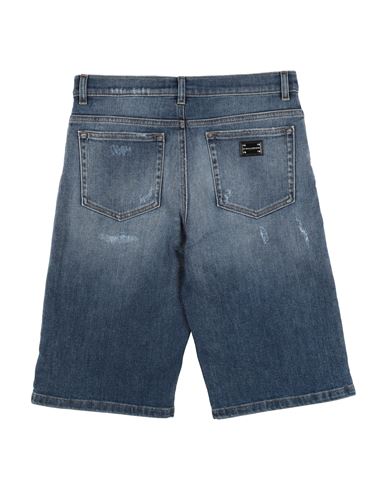Kid Boy Denim shorts Blue Size 11 Cotton, Elastane, Polyester, Zamak