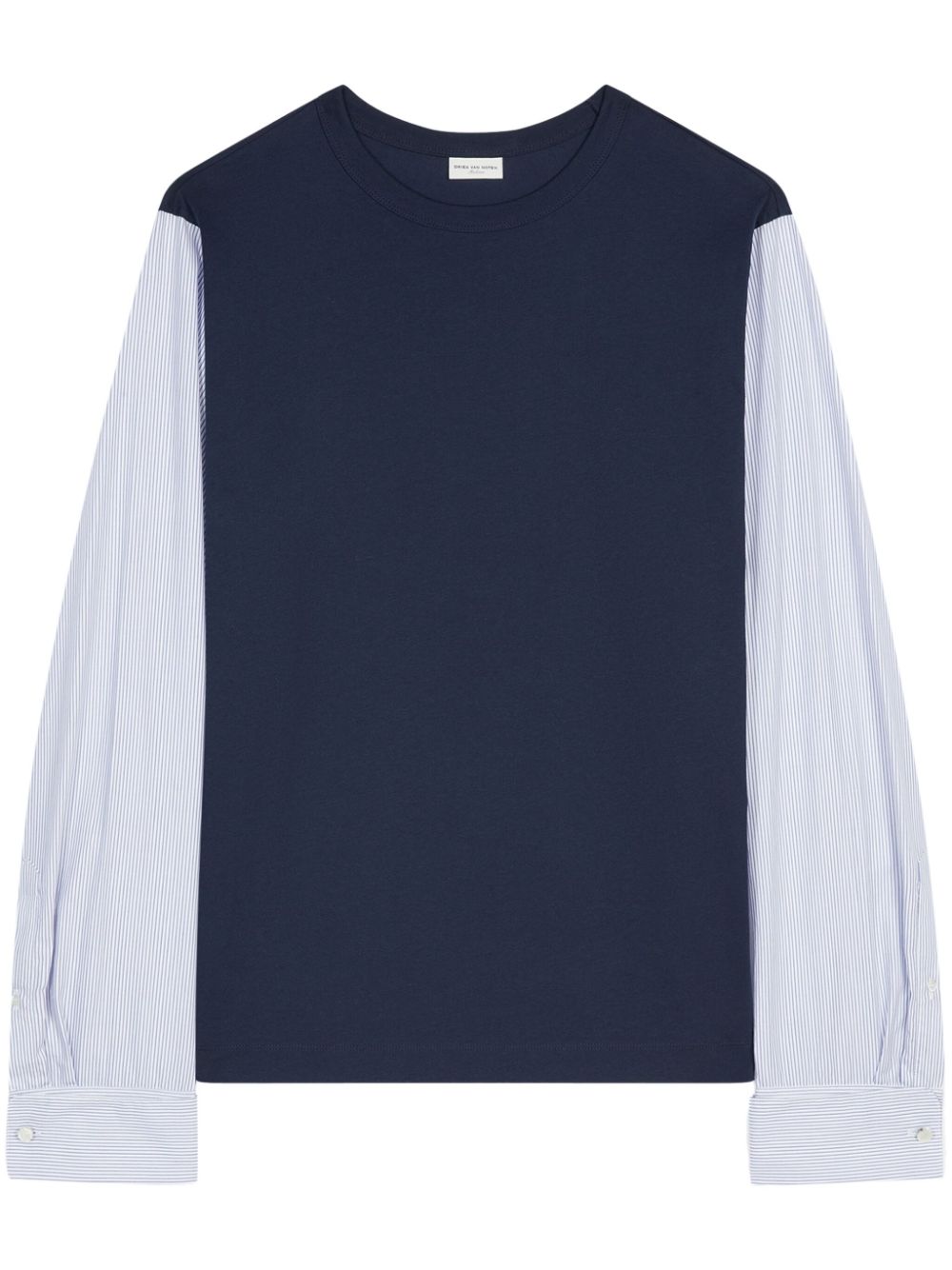 Cuff-sleeve T-shirt - Blue