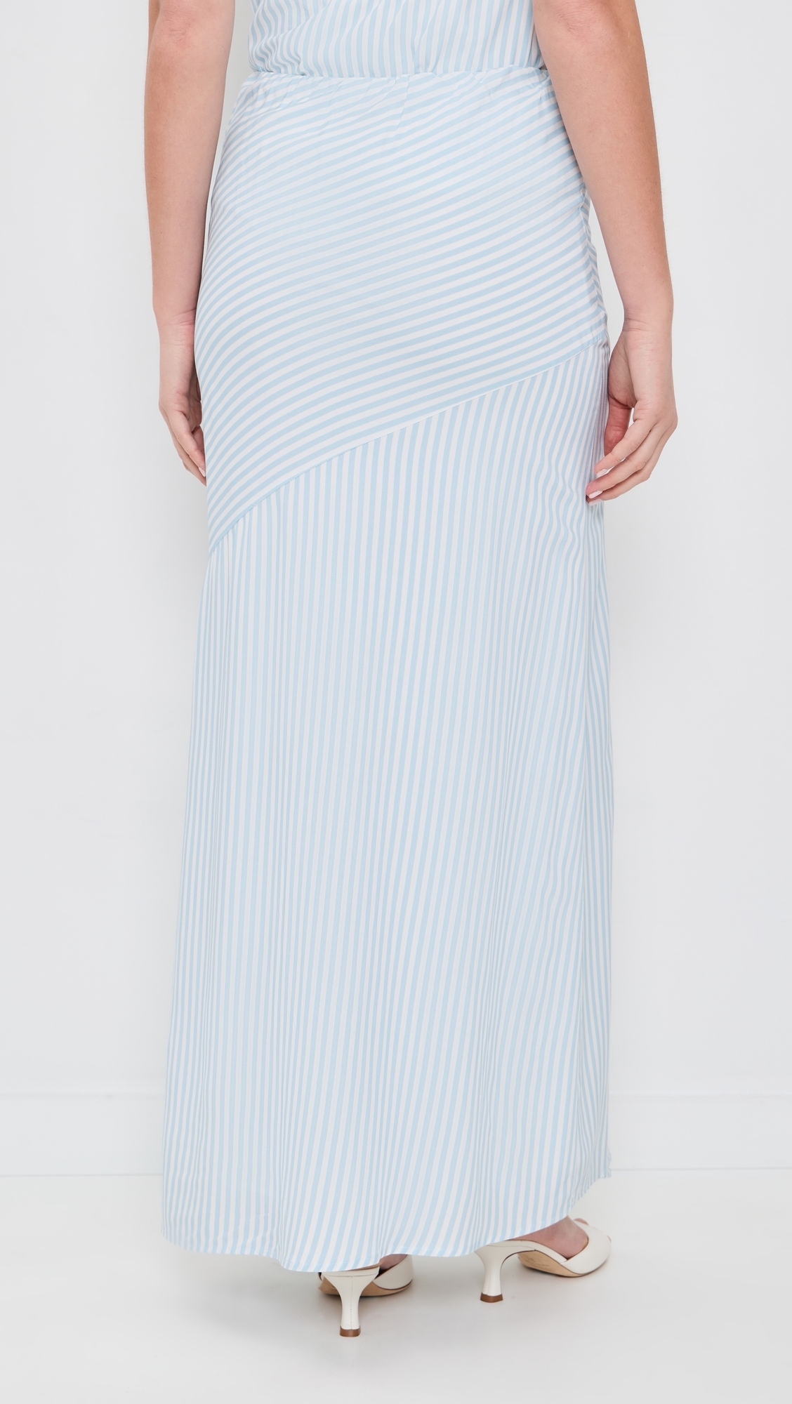Dania Low Waist Maxi Skirt Blue Stripe