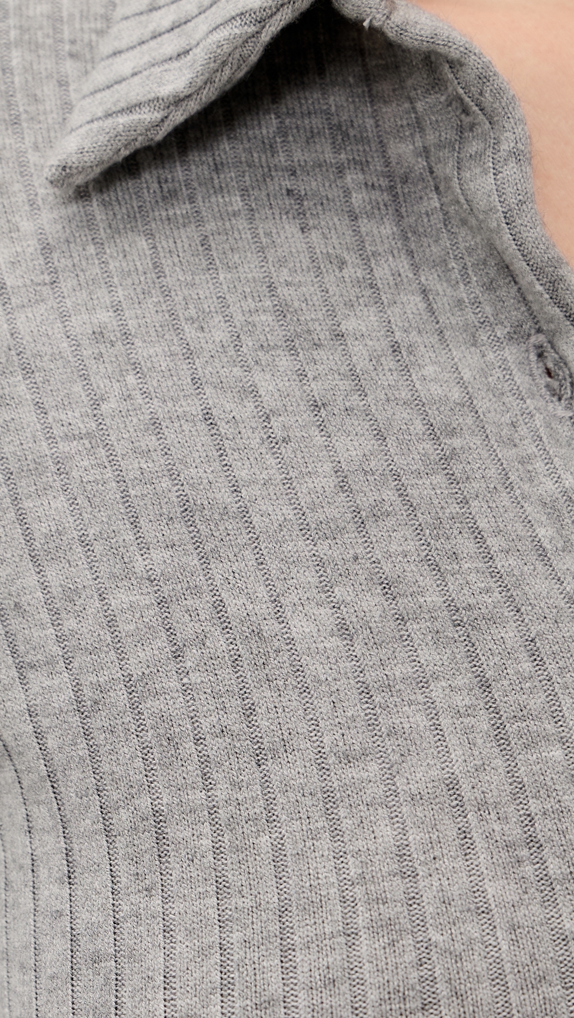 Mia Ribbed Cardigan Heather Grey