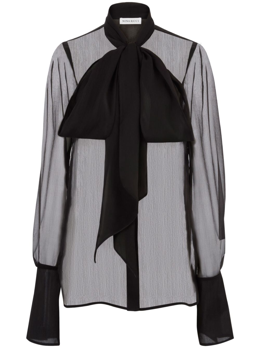 Sheer silk shirt - Black