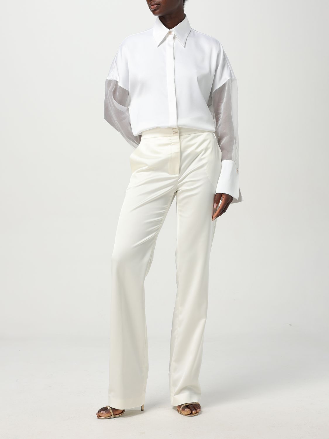 Satin trousers - Black