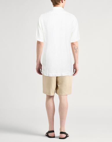 Man Shirt White Size L Linen