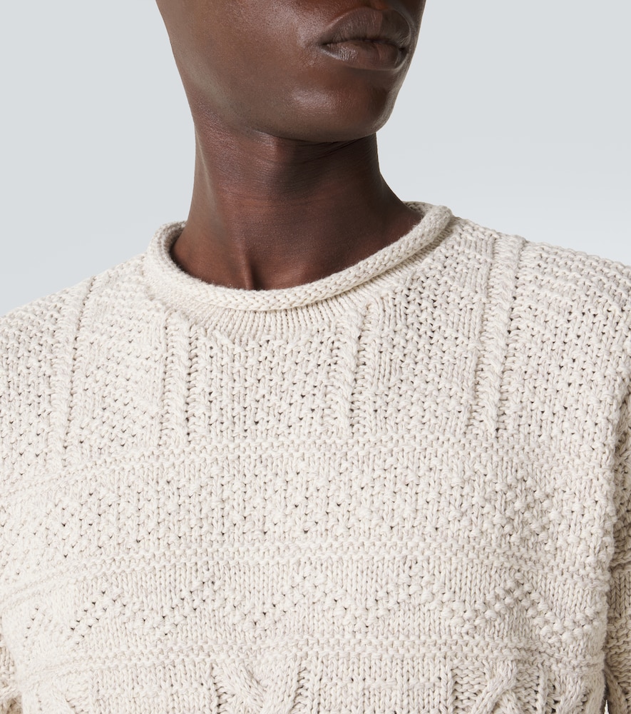 Cotton and linen sweater