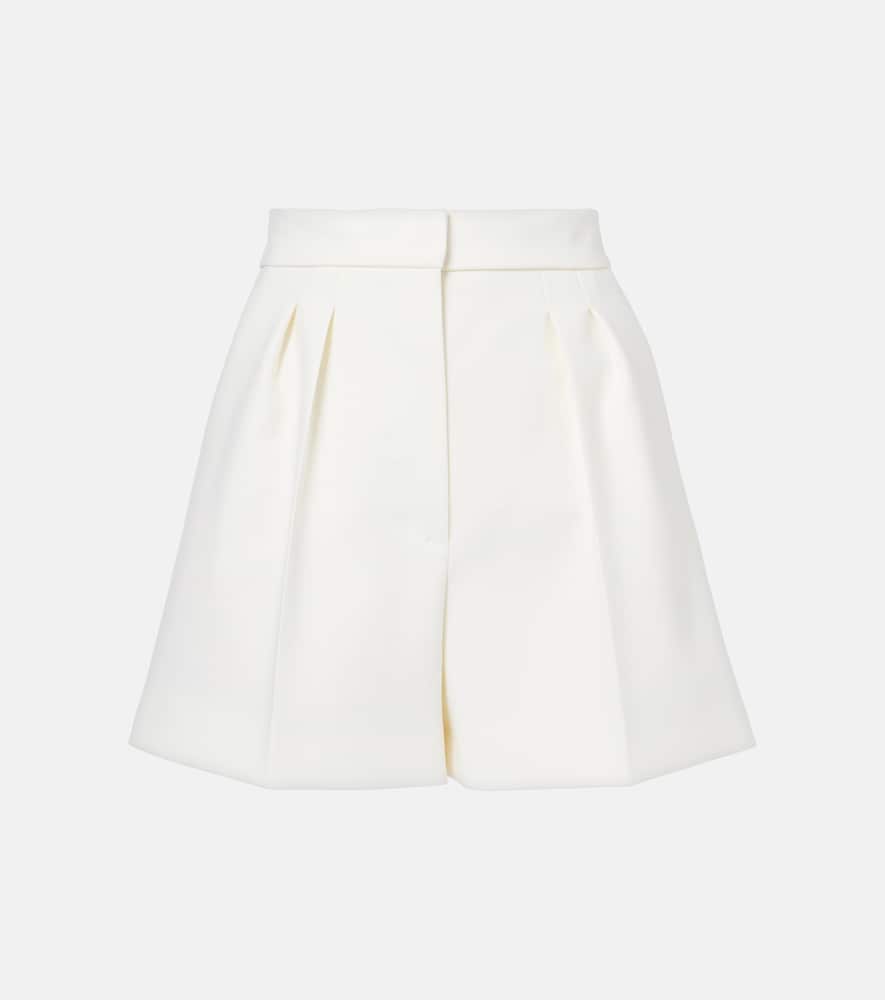 Zic high-rise wool-blend canvas shorts