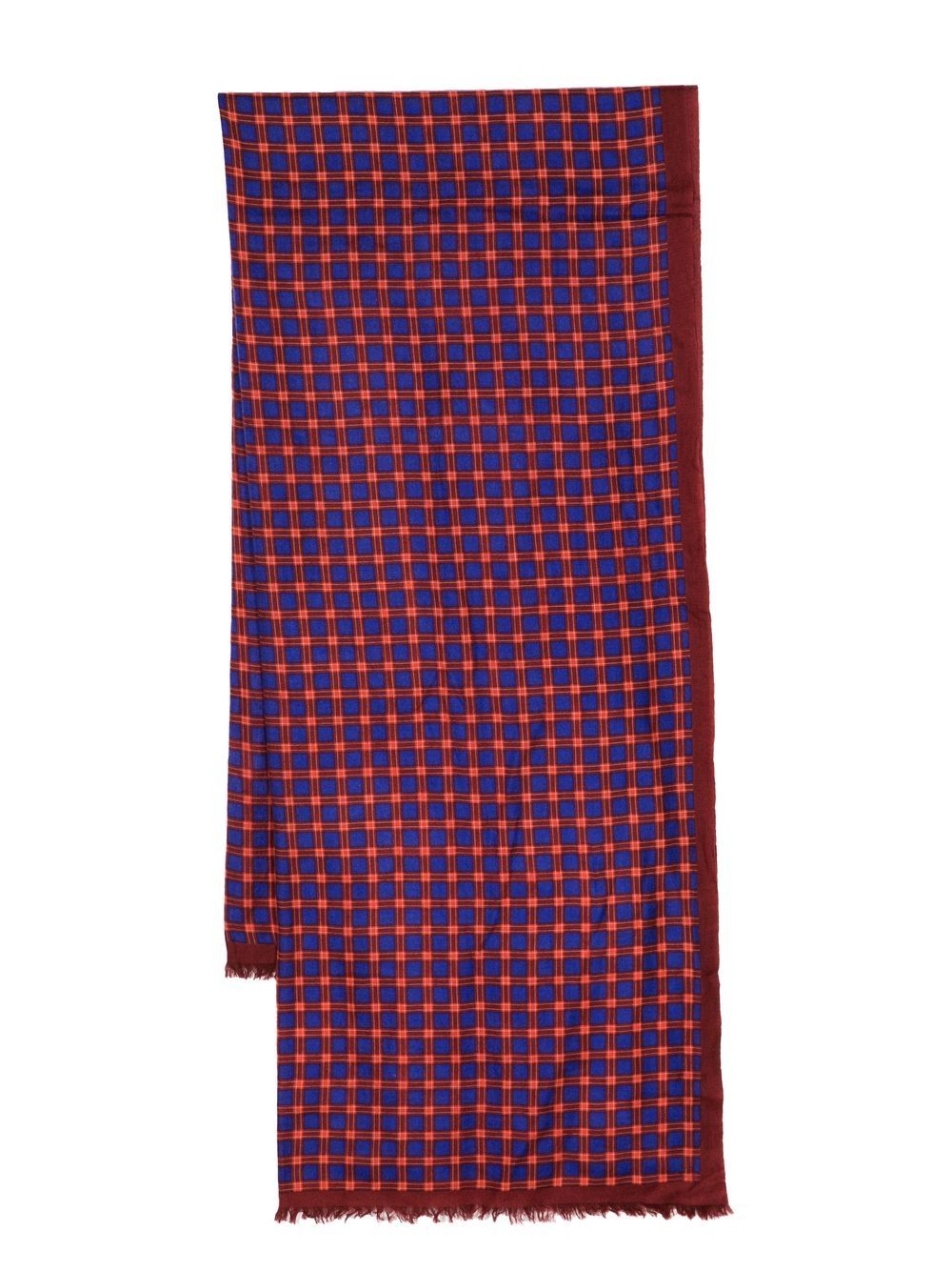 Checked cashmere scarf - Red