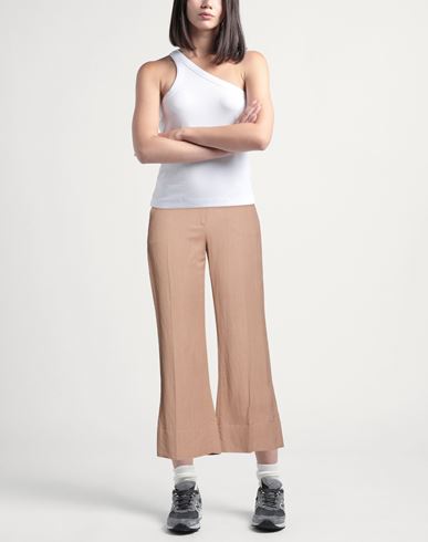 Woman Pants Light brown Size 6 Viscose, Linen