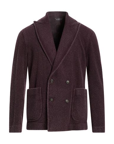Man Blazer Dark purple Size 40 Virgin Wool, Polyamide