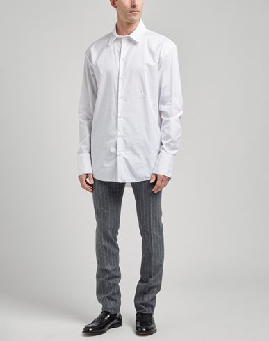 Man Shirt White Size M Cotton, Polyester