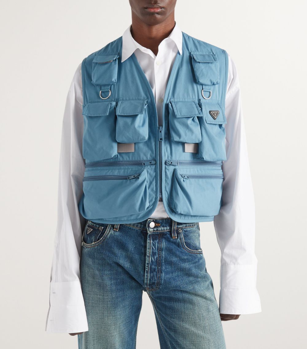 Cotton-Blend Utility Vest