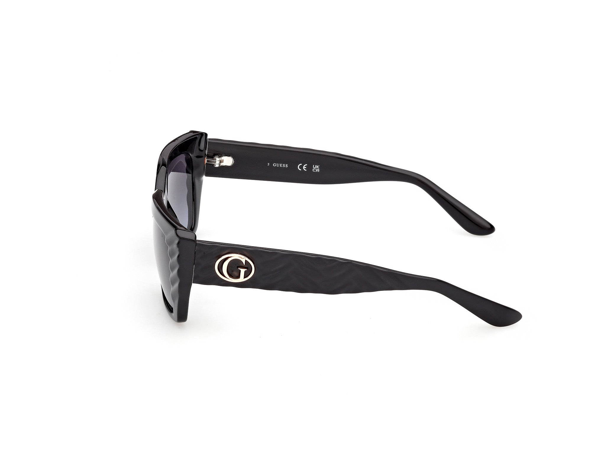 Guess Mujer Guess GU00254 01B Gafas de sol Inyectado Negro Fumar Cuadrada Norma