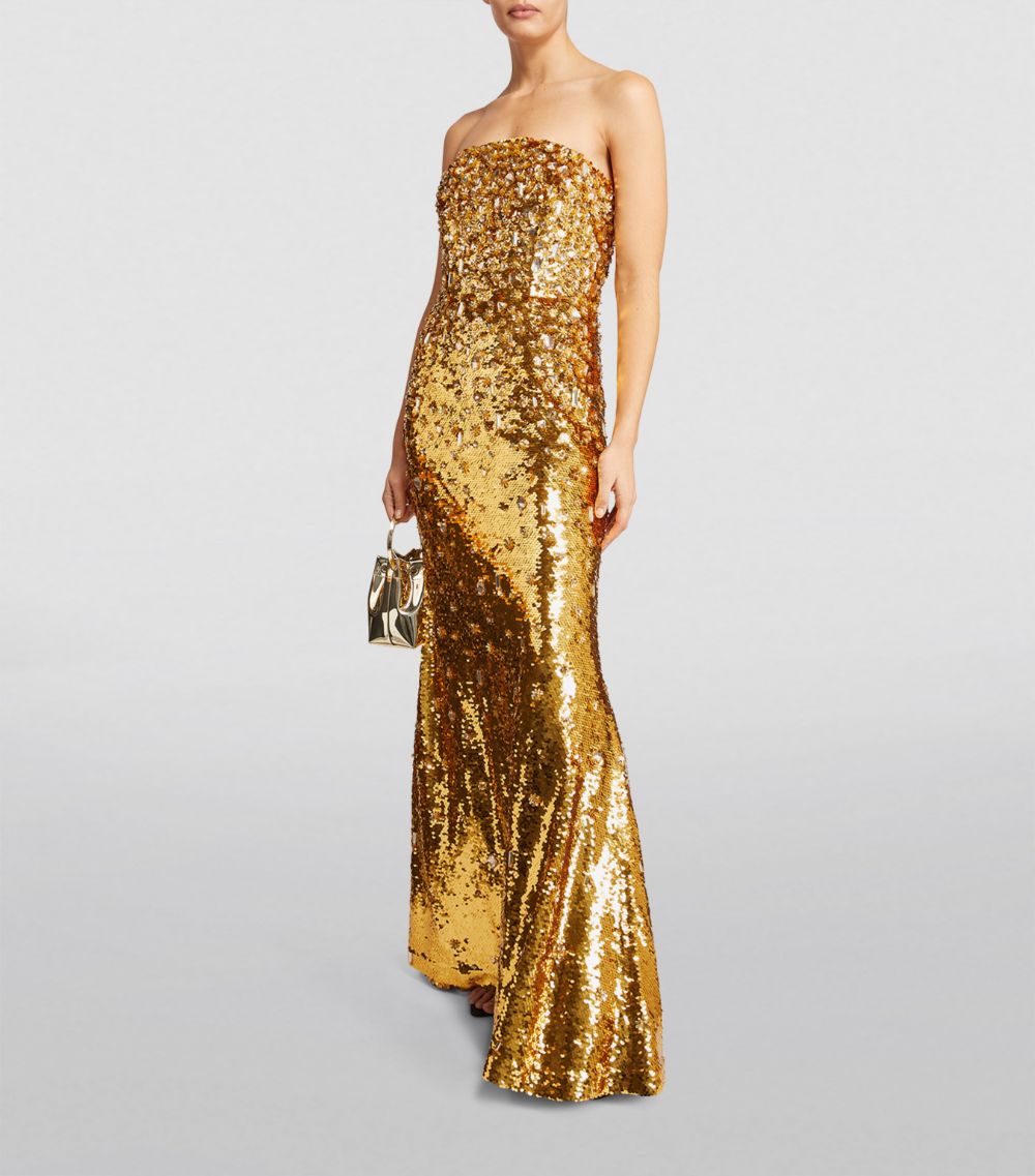 Sequin-Embellished Gown
