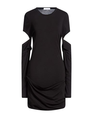 Woman Mini dress Black Size M Pima Cotton, Modal