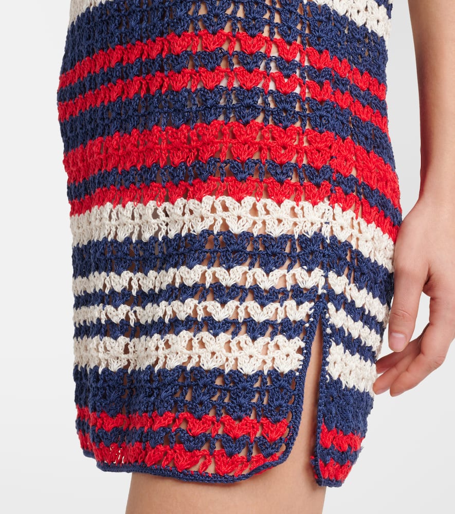 Crochet cotton polo dress