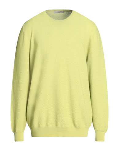 La Fileria Man Sweater Lime green Size 46 Cotton