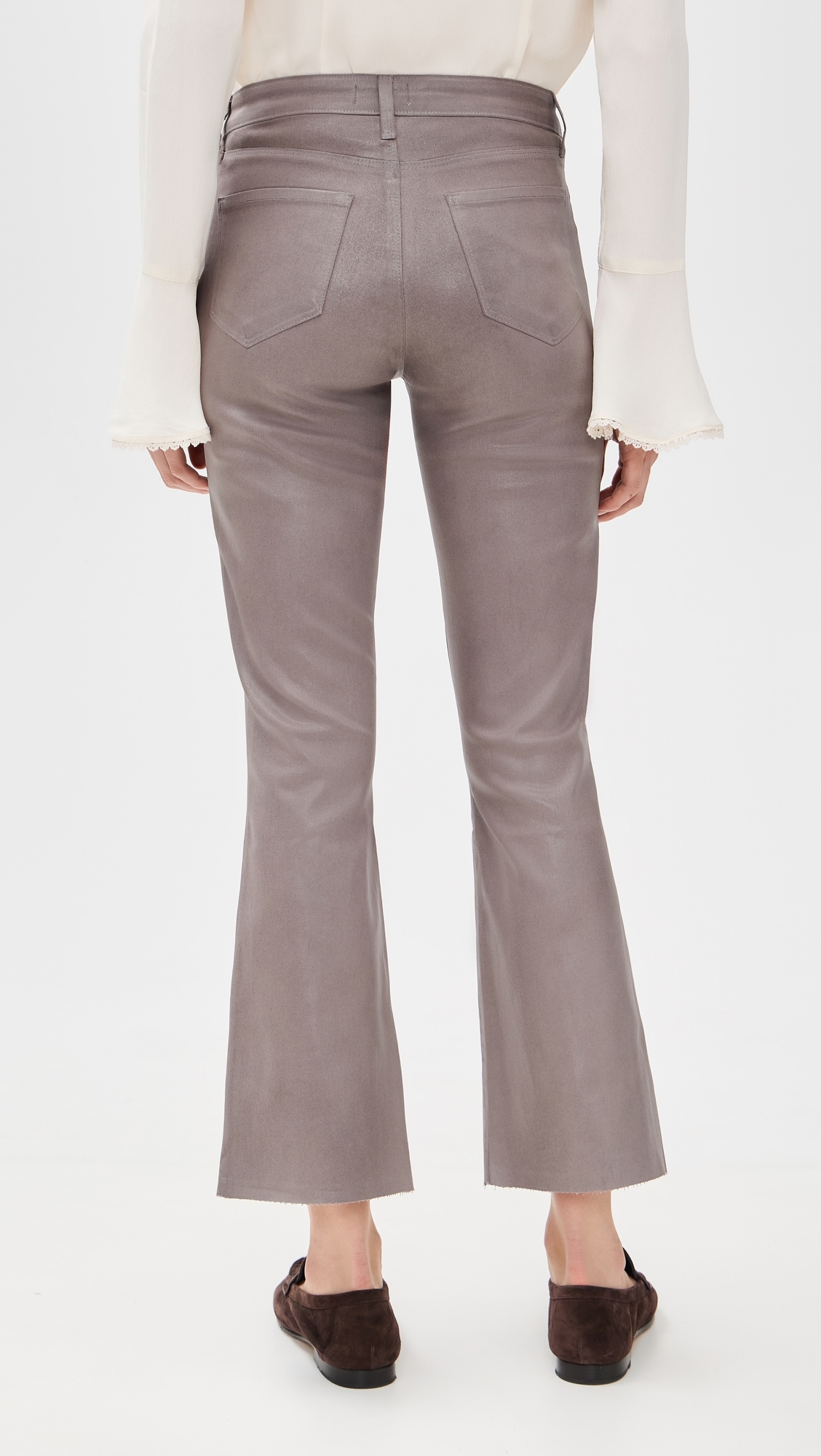 Kendra Crop Flare Jeans Driftwood Coated
