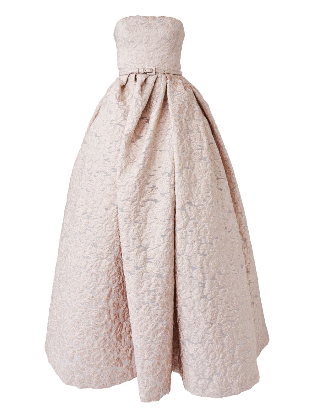 Brocade-effect gown - Gold