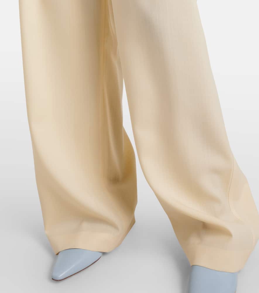 Wool wide-leg pants