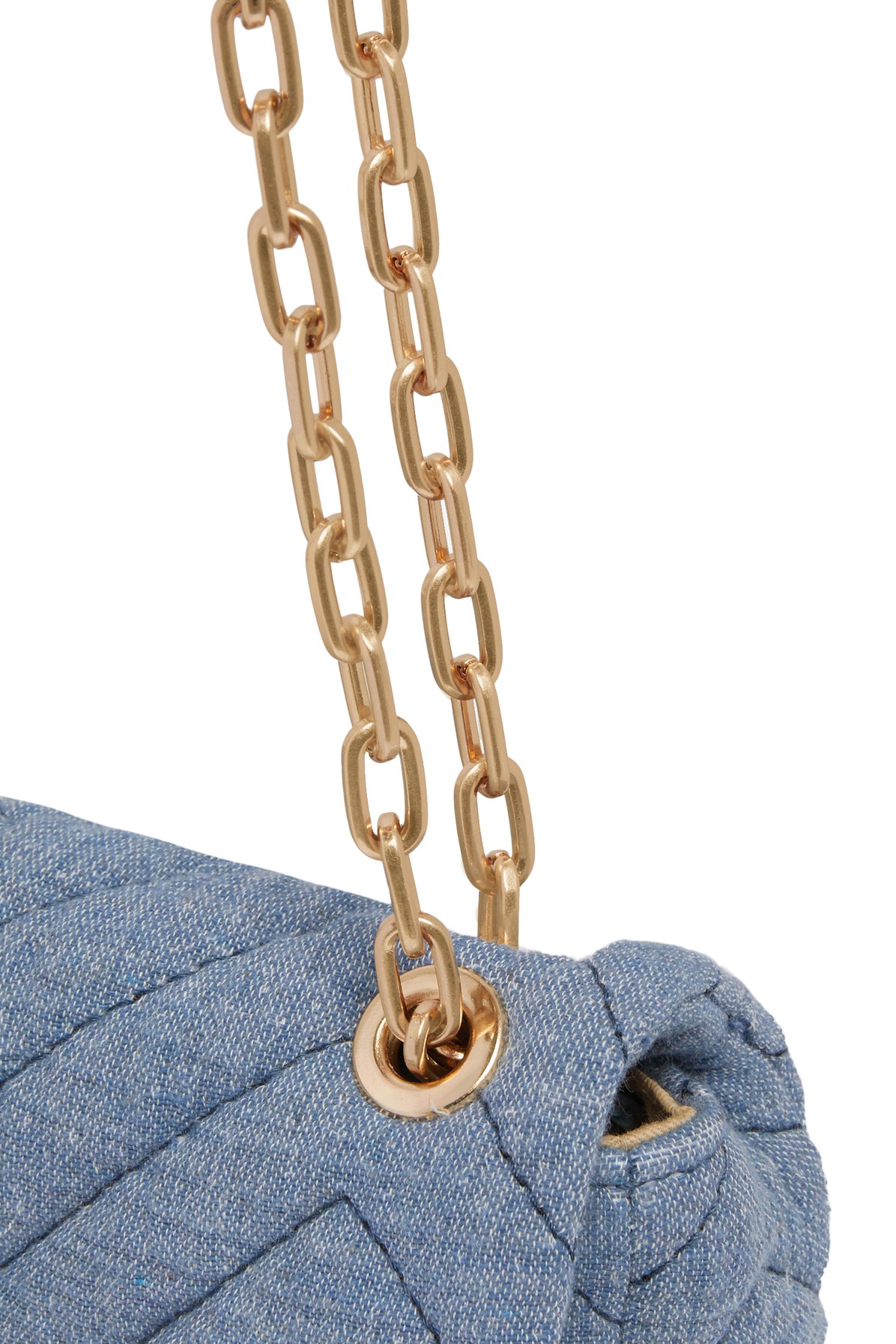 Moon nano bag in cotton chambray