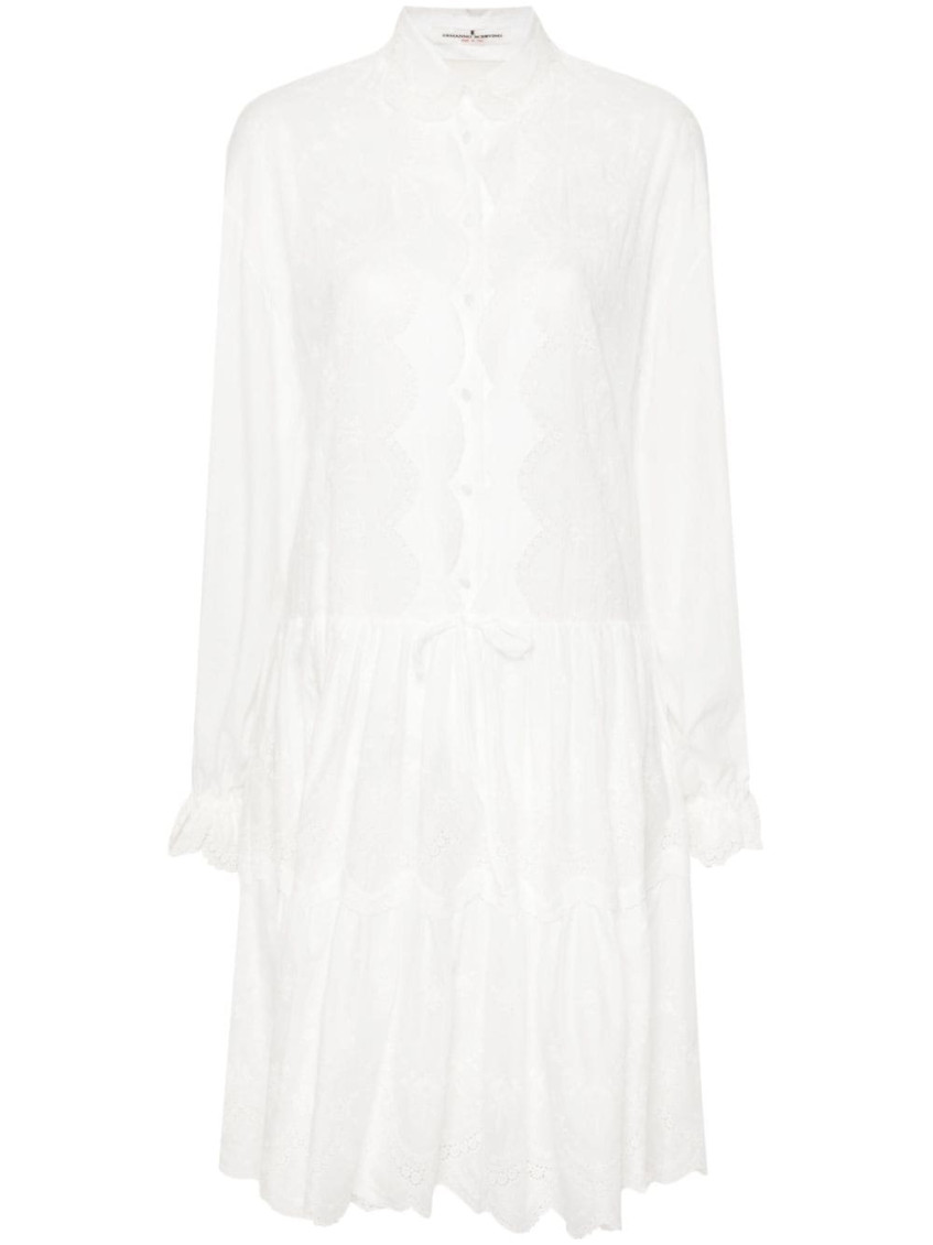 - Embroidered Shirt Dress