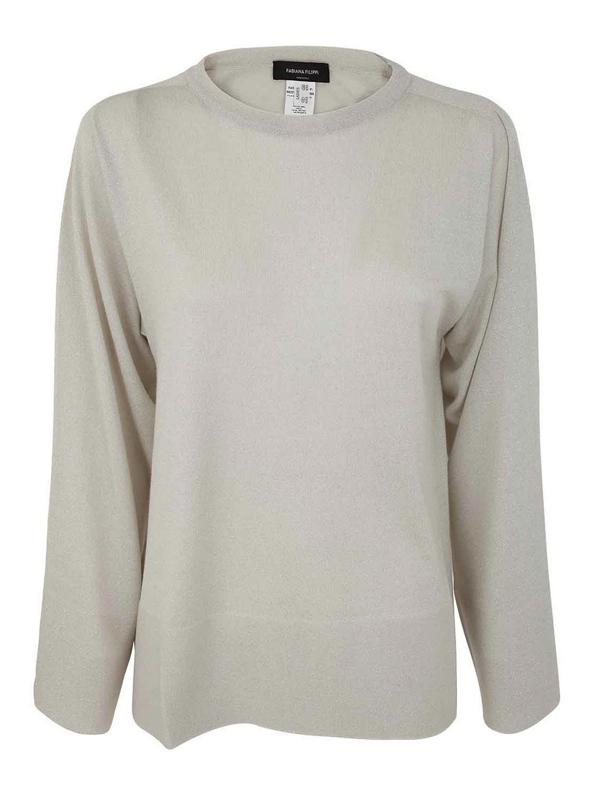 Lurex crew neck sweater
