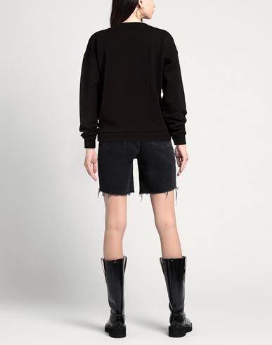 Woman Sweatshirt Black Size M Cotton