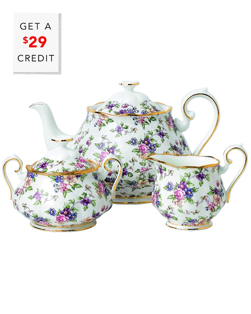 100 Years Sugar And Creamer 3Pc Set With $29 Credit