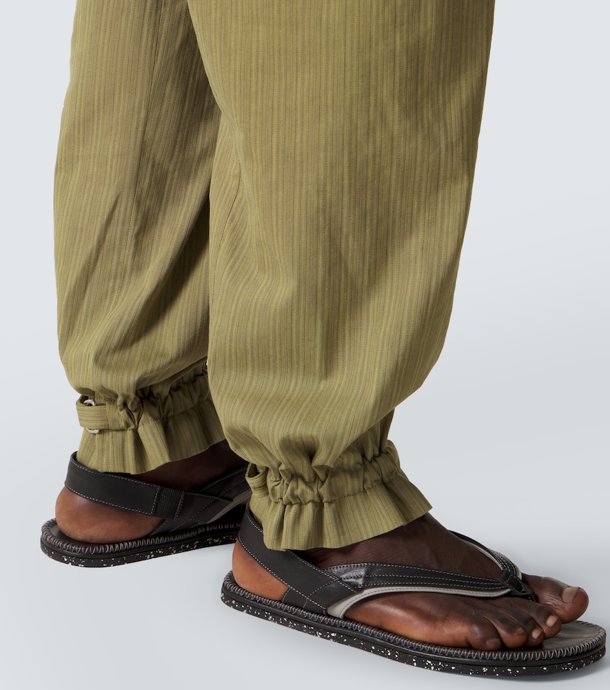 Egreta striped cotton-blend tapered pants