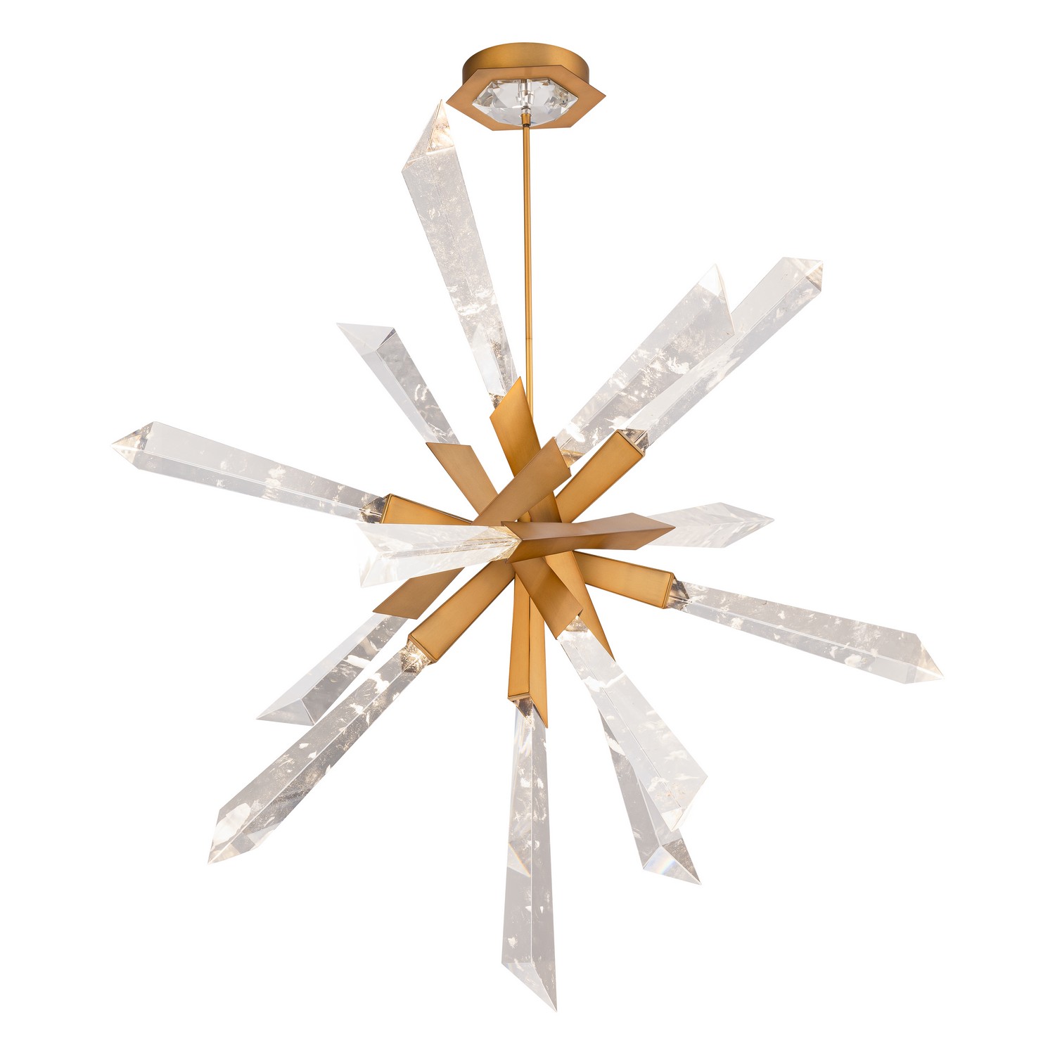 Aged Brass LED Pendant from the Solitude Collection