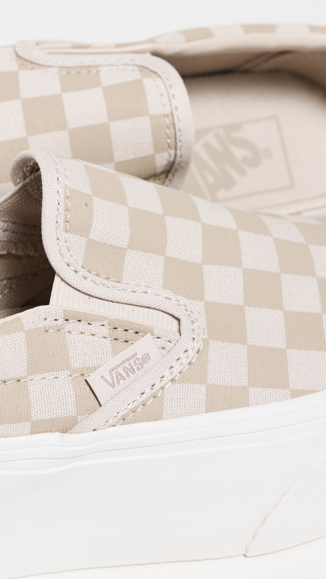 Classic Slip-On Stackform Sneakers Check Mushroom/Marshmallow W