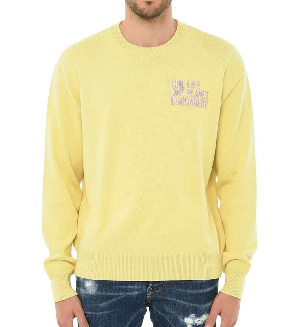 Yellow Crew Neck Sweater